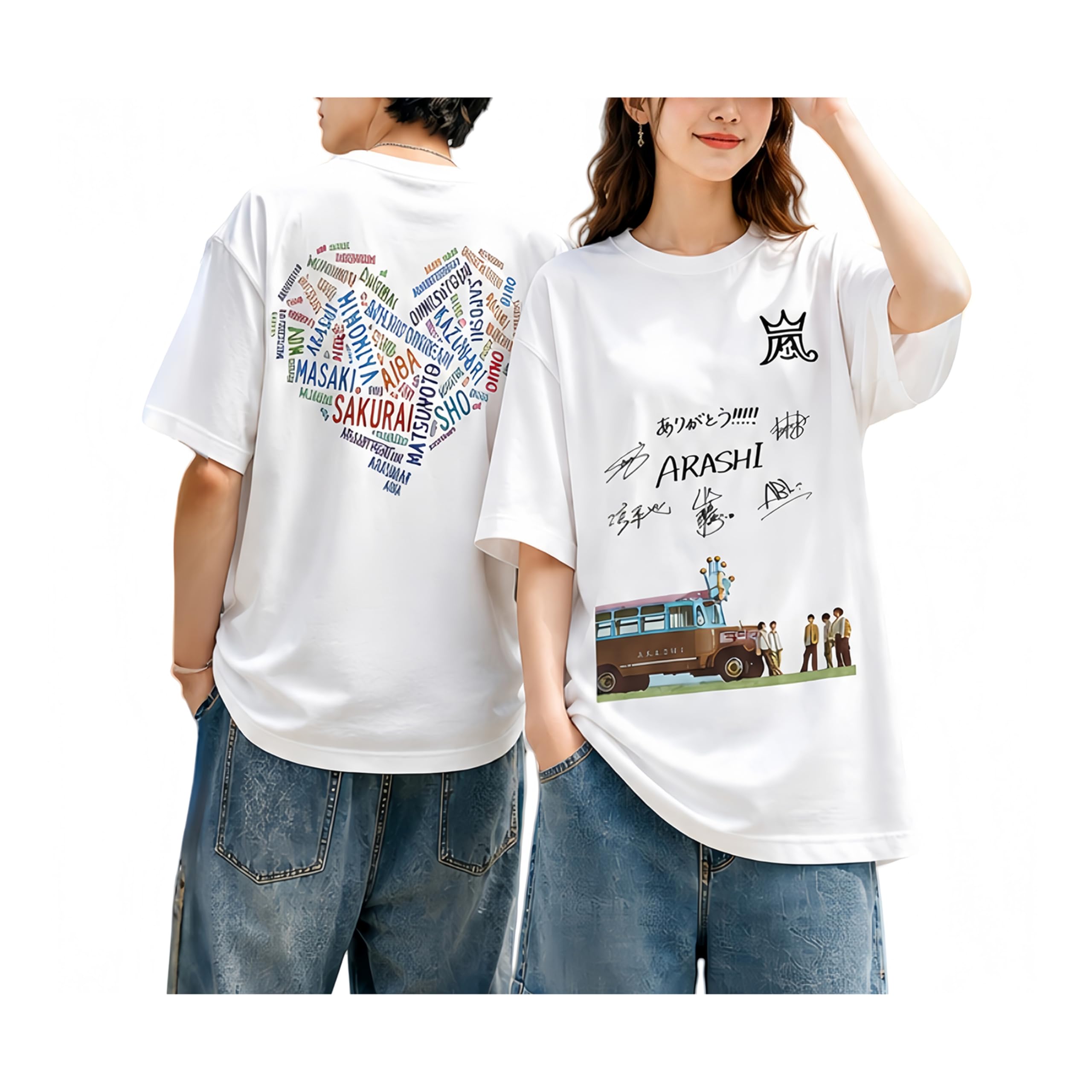 Amazon.co.jp: [KOMCEI] 嵐 ARASHI/Five Tシャツ 記念デザイン 半袖